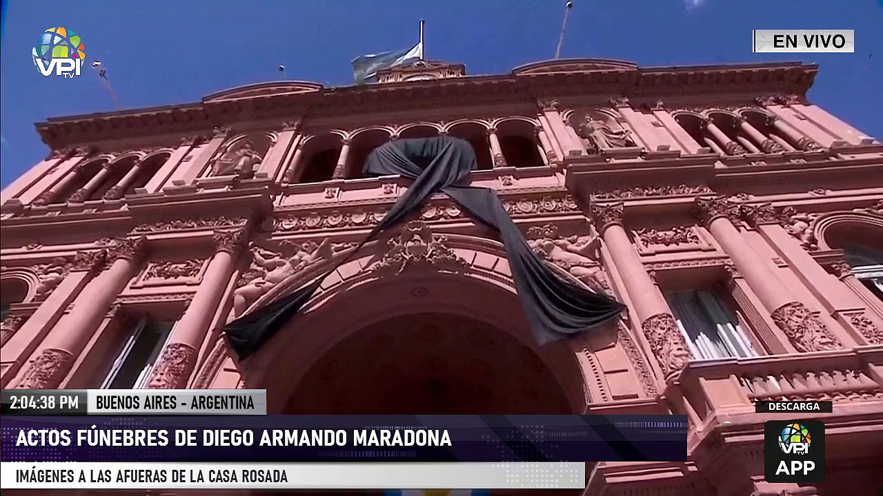 Continúa actos fúnebres de Diego Armando Maradona - En Vivo desde Argentina