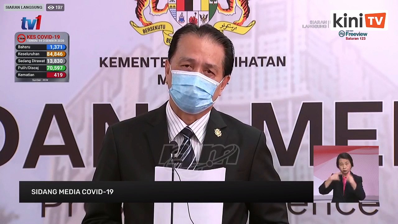 LIVE: Covid-19 situation update by Health DG Dr Noor Hisham Abdullah