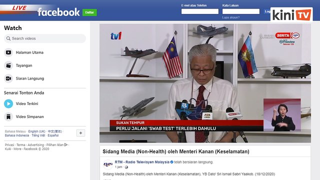 LIVE: Ismail Sabri Yaakob holds press conference on Covid-19 response
