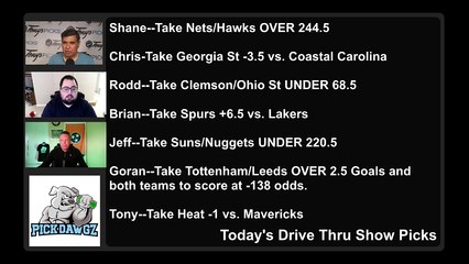 8 Free Picks Live Drive Thru Show Friday NCAAF Picks NBA Picks CBB Picks