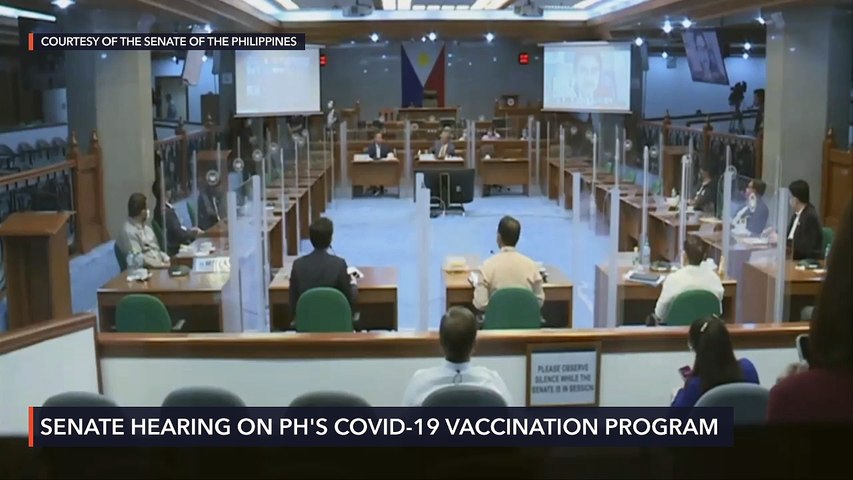 Senate hearing on the Philippines' COVID-19 vaccination program