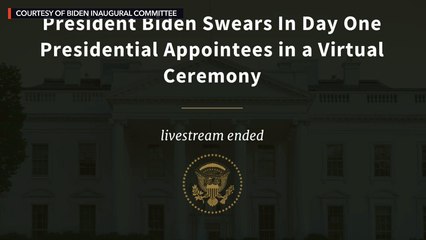 Biden swears In Day One presidential appointees