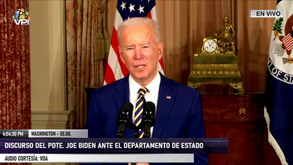 En Vivo desde Washington - Discurso del Pdte. Joe Biden ante el Dpto. de Estado