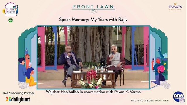 JLF 2021 - Speak Memory: My Years with Rajiv