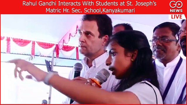 Rahul Gandhi Interacts With Students at St. Joseph’s Matric Hr. Sec. School, Kanyakumari