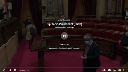 EN DIRECTE | Parlament de Catalunya Diputació Permanent