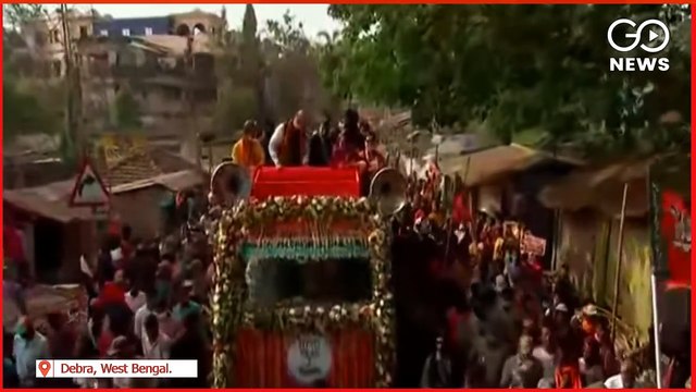 #HomeMinister @AmitShah #Roadshow in #Debra, #WestBengal #AmitShah #BJP