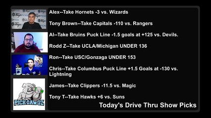 Live Free Picks Drive Thru Show NBA CBB NHL Picks 3-30-2021