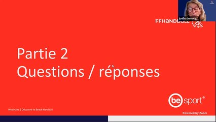 FFHandball : Webinaire - Découvrir le Beach Handball