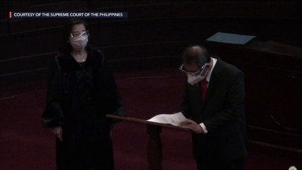 Oath taking of new Supreme Court Chief Justice Alexander Gesmundo