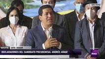 Declaraciones del candidato presidencial Andrés Araus - Desde Ecuador