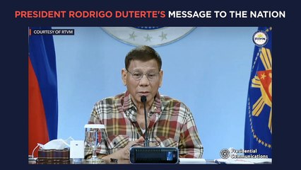 President Duterte's recorded message to the nation | Wednesday, April 28