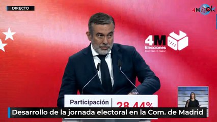 DIRECTO: Rueda de prensa del desarrollo de la JORNADA ELECTORAL en MADRID