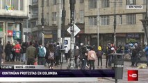 Continúan protestas en Bogotá
