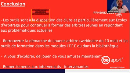 FFhandball : Webinaire - Animer une séance sur les règles du jeu à distance