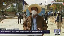 #Perú | Candidato presidencial Pedro Castillo ejerce su derecho al voto