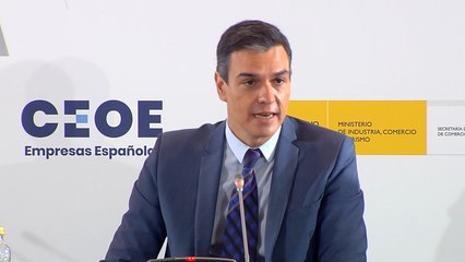 Pedro Sánchez y el presidente de Corea, en el Foro Empresarial España-Corea