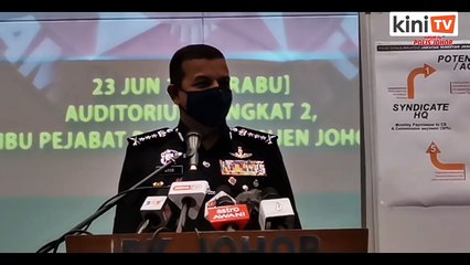 Johor Police press conference on fake job syndicate