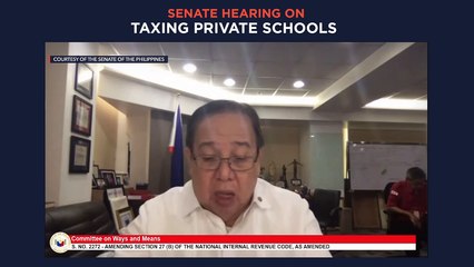 Senate of the Philippines: Hearing on taxing private schools
