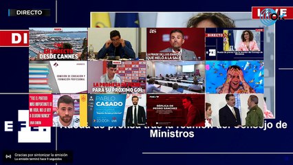 Siga en directo la rueda de prensa posterior al Consejo de Ministros