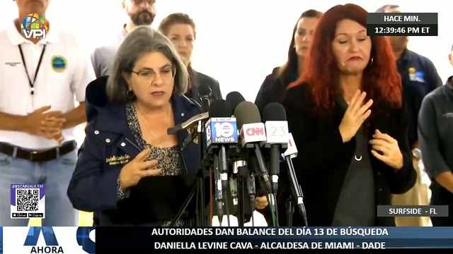 Autoridades dan balance del día 13 de búsqueda en derrumbe en #Surfide #Miami - #6Jul
