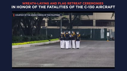 Wreath-laying and Flag Retreat Ceremonies  in honor of the Fatalities of the C-130 Aircraft