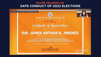 House hearing on safe conduct of the 2022 elections