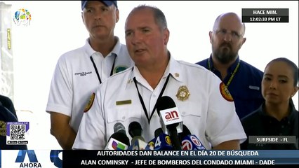 Autoridades dan balance del día 20 de búsqueda en derrumbe en #Surfide #Miami - #13Jul