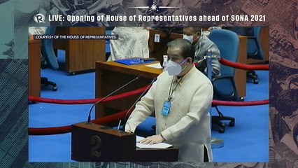 Opening of House of Representatives ahead of SONA 2021