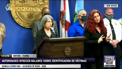 En Vivo | Rueda de prensa de autoridades a cargo de la búsqueda en edificio colapsado en #Surfside