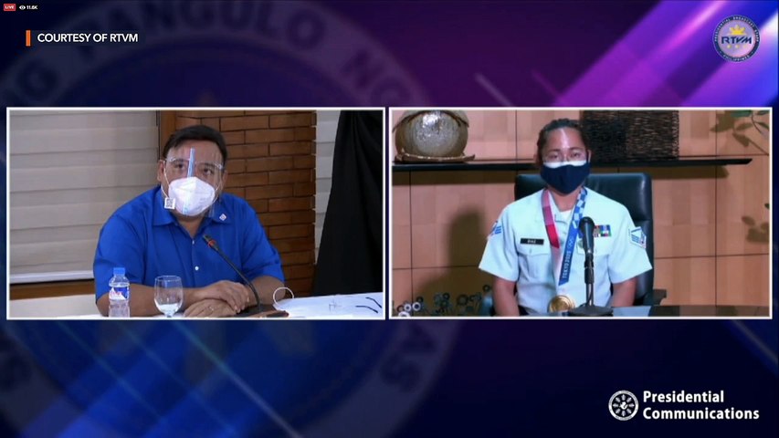 Hidilyn Diaz' courtesy call with President Duterte