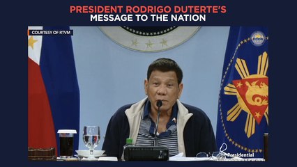 President Duterte's recorded message to the nation | Wednesday, July 28