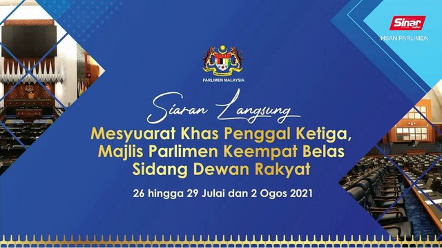 [LIVE] Sidang Parlimen Dewan Rakyat (Sesi Petang) - 29 Julai 2021