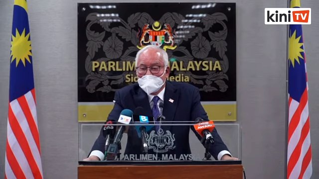 Earlier today: Pekan MP Najib Razak holds press conference