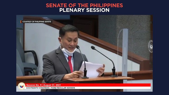 Senate of the Philippines plenary session | Tuesday, August 31