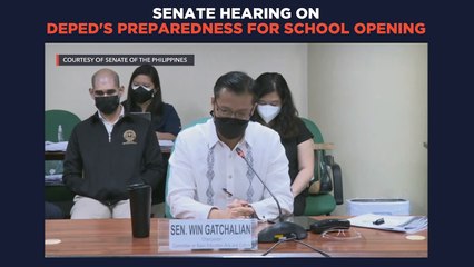 Senate hearing on DepEd's preparedness for school opening