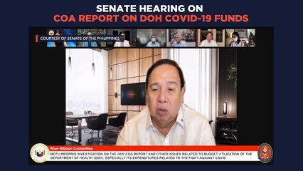 Senate hearing on Commission on Audit’s report on the funds of Department of Health