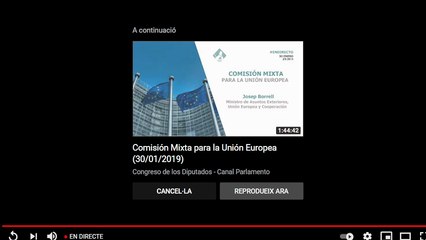 #ENDirecte | La Comissió d'Afers Exteriors es reuneix en una sessió extraordinària