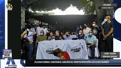 En Vivo | Pronunciamiento de la plataforma unitaria de la oposición venezolana - #31Ago - Ahora
