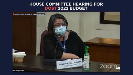 House committee hearing for DOST 2022 budget