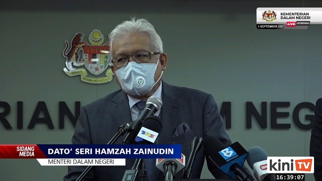 LIVE: Home Affairs Minister Hamzah Zainudin holds press conference