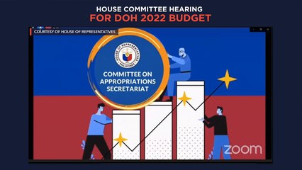 House committee hearing for the DOH 2022 budget