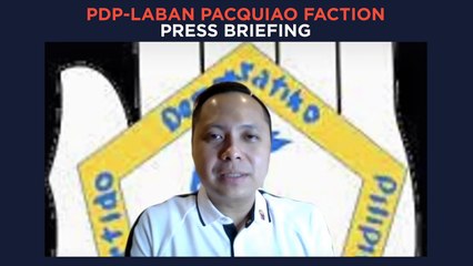 PDP-Laban Pacquiao faction press briefing