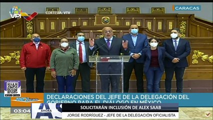 Jorge Rodríguez anuncia que solicitara la inclusión de Alex Saab en mesa de negociación en #México