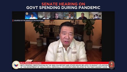 Senate hearing on Philippine government spending during the COVID-19 pandemic