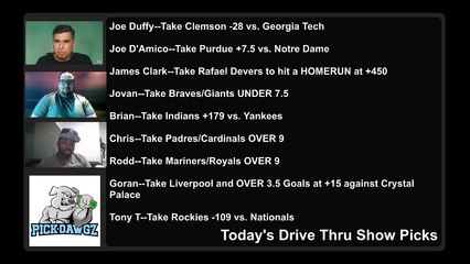 Live Free Picks Drive Thru Show MLB NCAAF Picks 9-17-2021