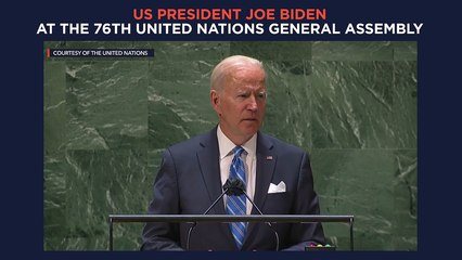 下载视频: US President Joe Biden at the 76th United Nations General Assembly