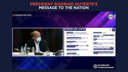 President Duterte's recorded message to the nation | Monday, September 27