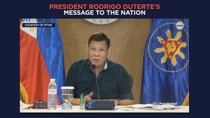 President Duterte's recorded message to the nation | Monday, October 4