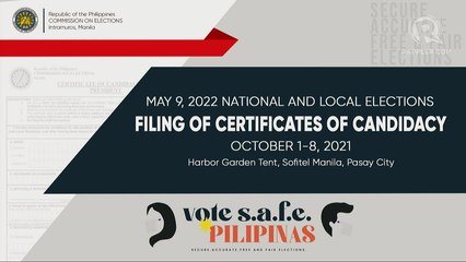 Day 1: Filing of certificates of candidacy for 2022 elections